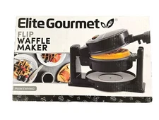 Elite Gourmet EWM460 Nonstick Rotating Flip Belgian Waffle Maker - Black