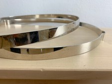 No-Flange 13 5/8" 35cm Snare Drum Rim Hoop Counterhop Parts 2x Nickel Euro 30s