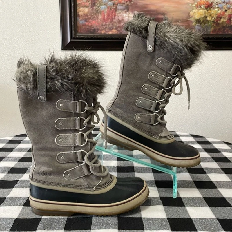 sorel joan of arctic waterproof pac suede leather tall winter boots