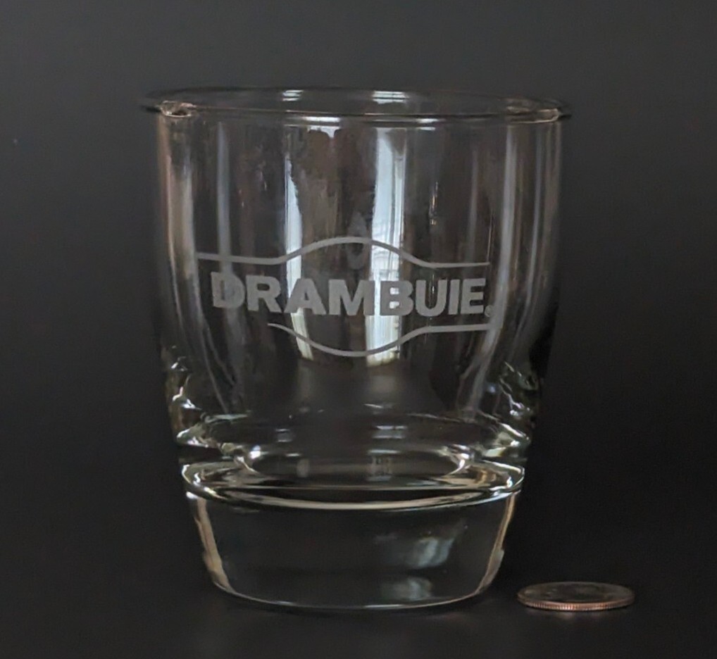 Drambuie Etched Double Old Fashion Rocks or Whisky Glass Barware MINT-image
