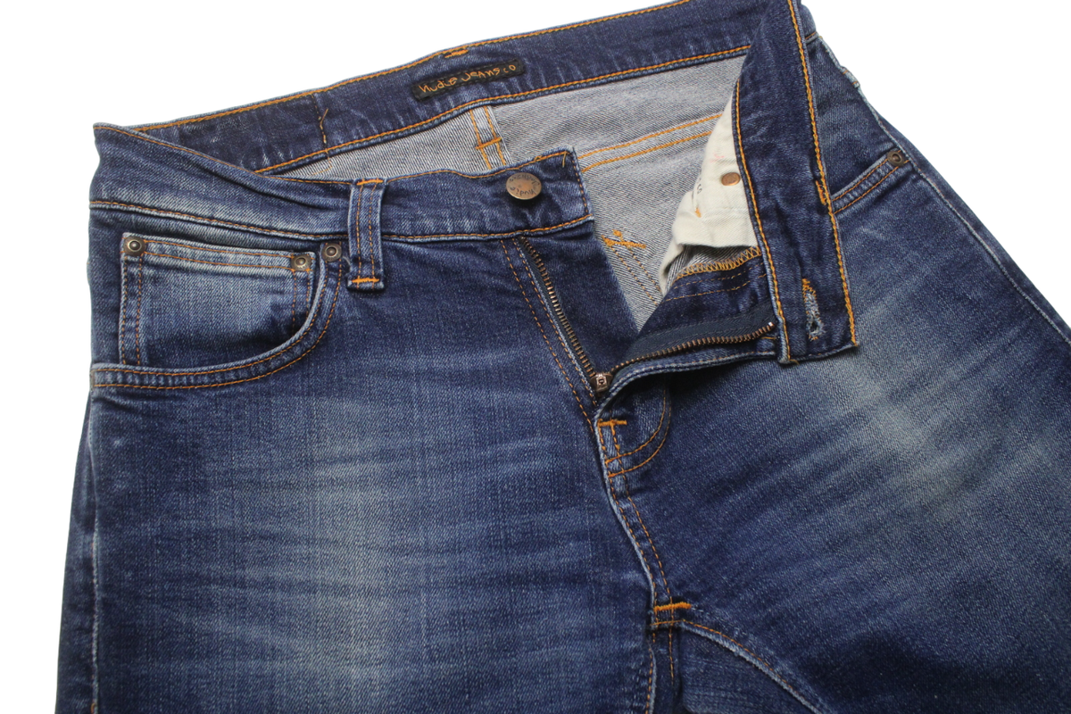 （新品未使用） Nudie Jeans Tight Terry W28 L32 NUDIE Tight Terry Mid Used Saver Jeans Men's W28 L28 Zip