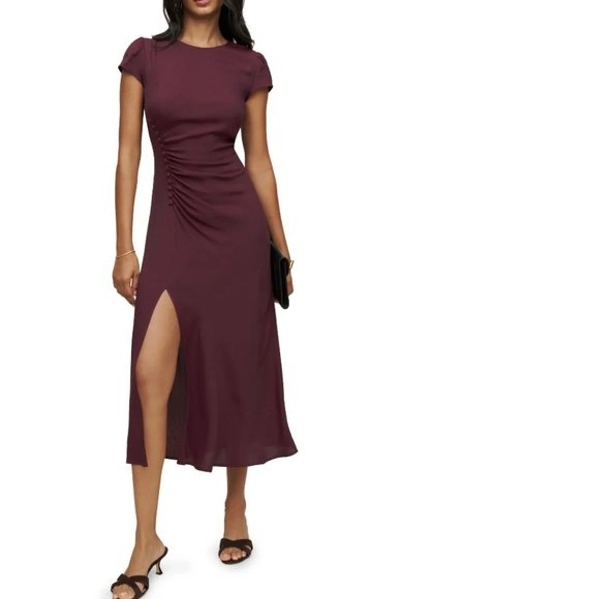Reformation burgundy dress 2025