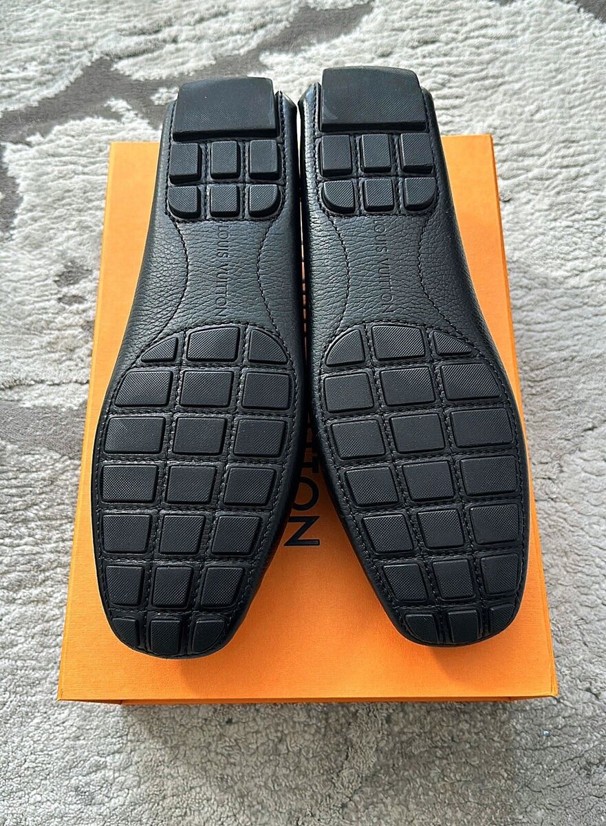 Authentic Louis Vuitton LV Black Men Loafer US11.5 EU44.5 LV Authentic Louis Vuitton LV Black Men Loafer US11.5 EU44.5 LV