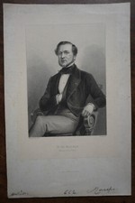 DE MAUPAS (1818-1888) PORTRAIT ENGRAVING 19th century, born in BAR SUR AUBE