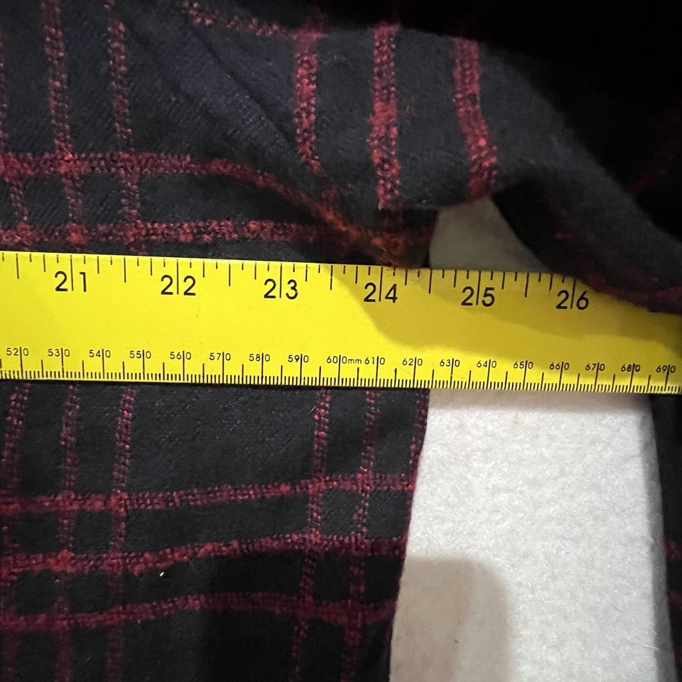 J Lindeberg Wool Blend Shacket XL Overshirt Jacket Men’s Black Red Plaid - Image 4 of 4