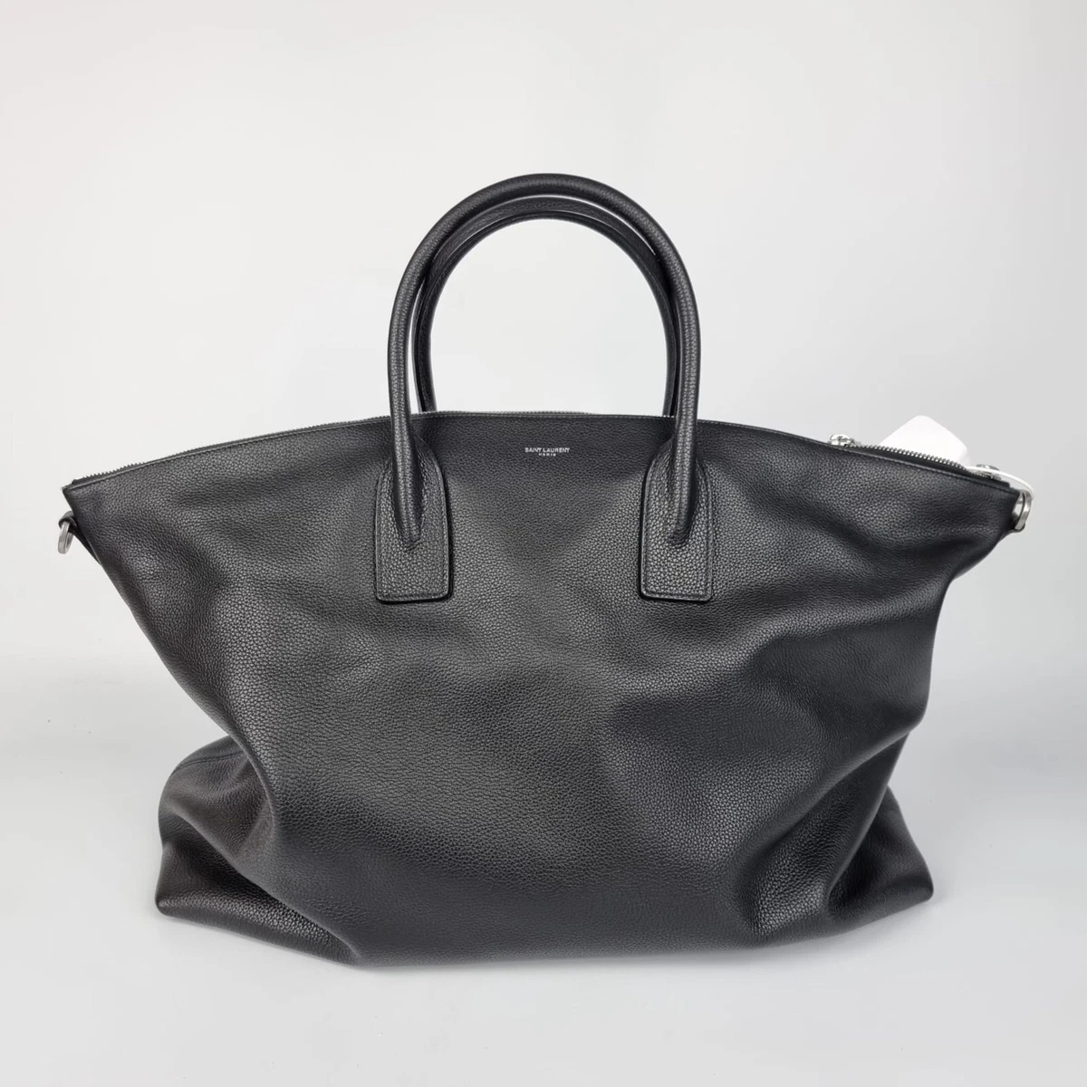 Ysl black shop leather tote