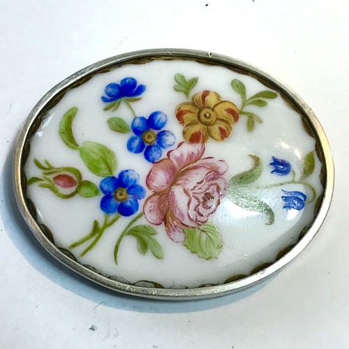 Broche de porcelaine ancienne - France