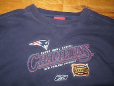 SUPER BOWL XXXVIII New England Patriots Champions Embroidered 2XL Sweatshirt