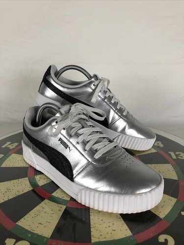 puma silver glitter sneakers