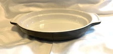 WELL EQUIPPED KITCHEN Enamel Oval Casserole  Au Grautin Black 10 1/2" x 6 5/8"