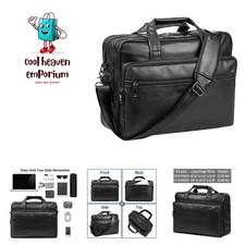 Leather Laptop Bag, Men's 15.6 Inche 17.3 Inche Messenger Briefcase Business ...