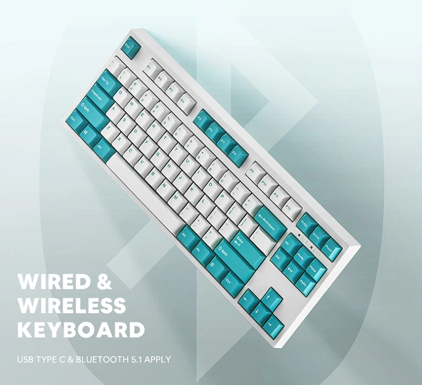 Leopold FC750RBT PD White Mint TKL Keyboard Eng+Kor Silent Red  - Image 4 of 4