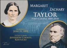 2008 Topps First Couples Insert #FC-12 President Zachary Taylor and Margaret