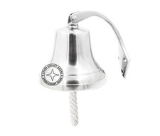 Brass Nickel Ship's Wall Hanging Bell Brass With Bracket Lanyard Best 6 Inch