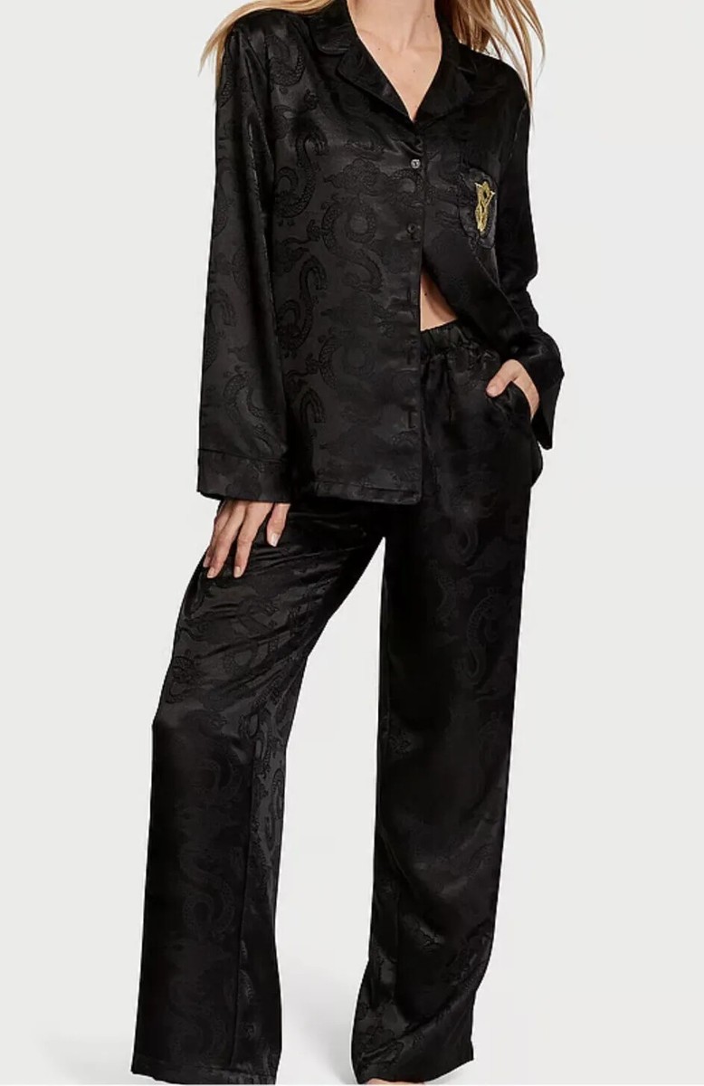 Victoria\'s Secret Black and Gold Satin Sleep Set- STUNNING. BNIB. NWT Victoria main image 3