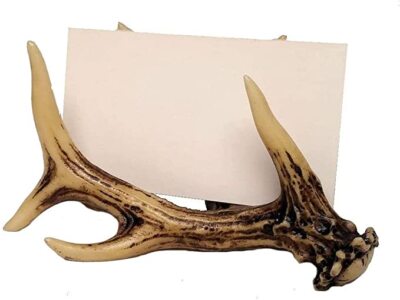 Resin Deer Antler Business Card Holder
