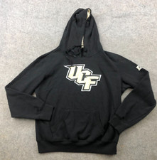 UCF Knights Hoodie Women Medium Black Gold Logo Graphic NCAA Spell Out