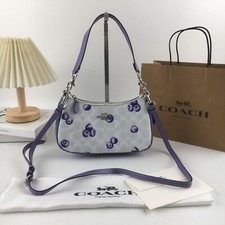 COACH Teri 2way Shoulder Bag Leather Blueberry Print CR292 New outlet
