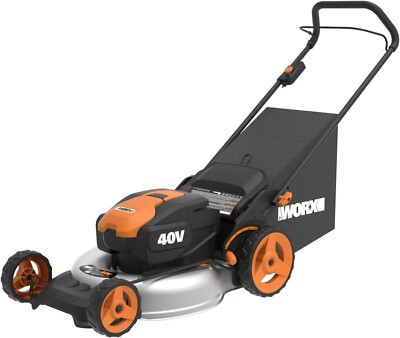WORX Akku Rasenmäher WG751E mit 2 x Akku 20V 4Ah Mulcher 48cm Schnittbreite