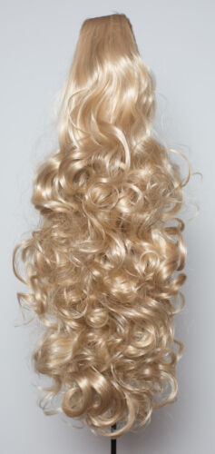 PONYTAIL Claw Clip In On Hair Piece Extension Ash Blonde REVERSIBLE 4 Styles - Photo 1/9