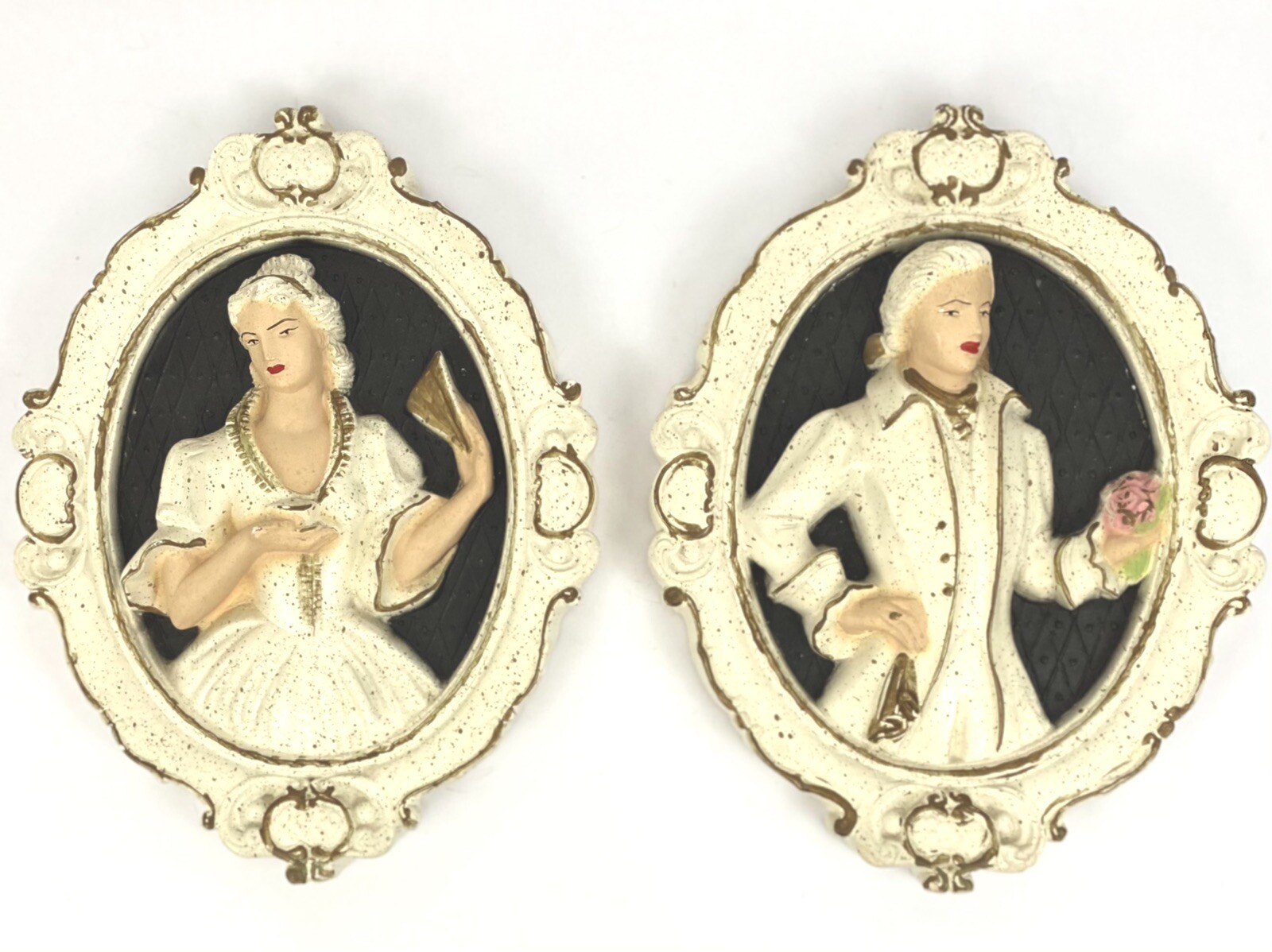 2 Vintage 1960 - Art Nouveau - General Art Co. Mid Century Modern Wall Hangings