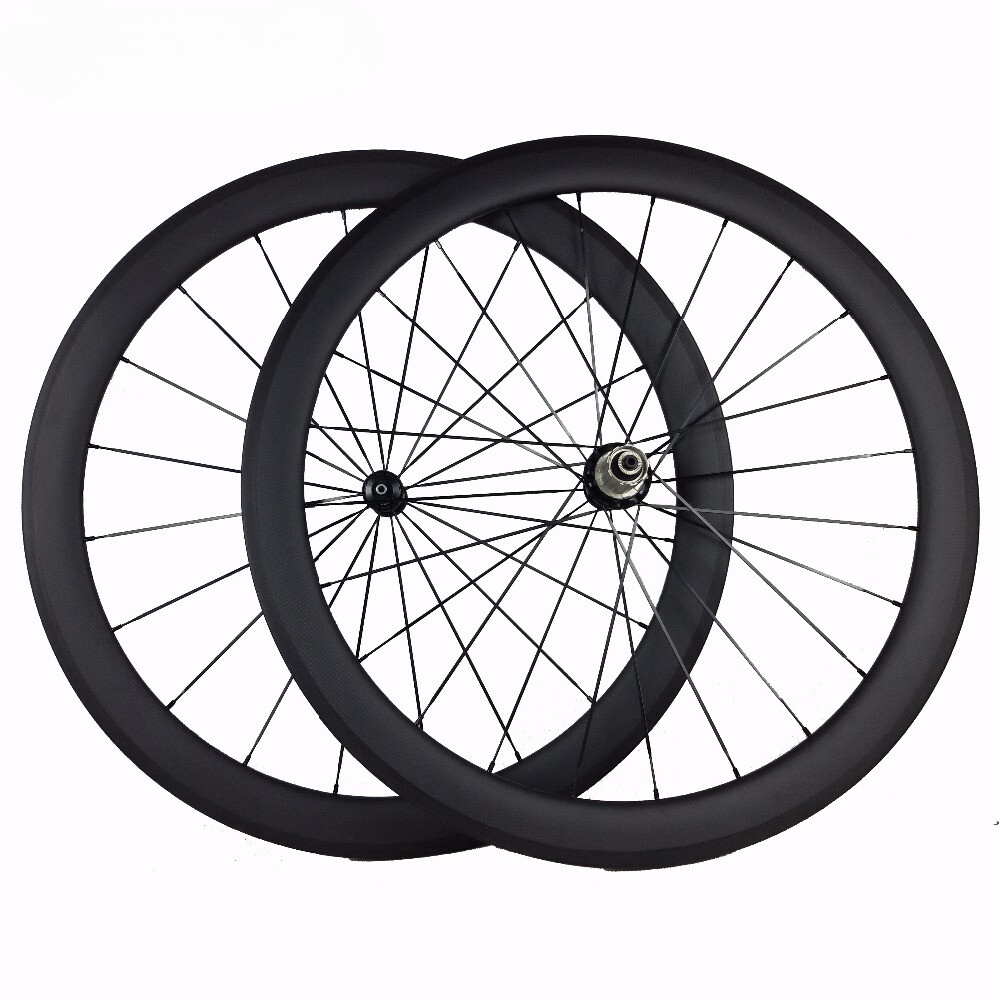 Set ruote in carbonio 700c tubolare clincher bici da strada 20 24H triathlon bici ruota