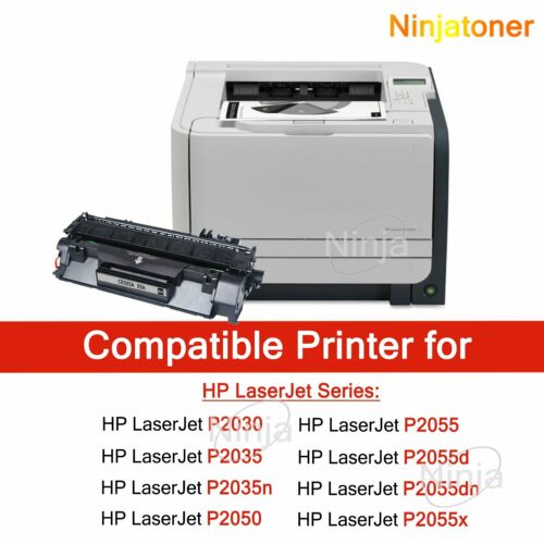 4-Pack Compatible Toner For HP CE505A 05A - Works With LaserJet P2055x, P2055d, P2035n
