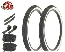 ALTA PERFORMANCE Bicycle 24" x 2.125" WHITEWALL Durable TIRES Mini BRICK 8pc SET