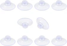10 Pack 20mm Suction Cups for Glass Table Tops, Rubber Transparent Sucker Pads
