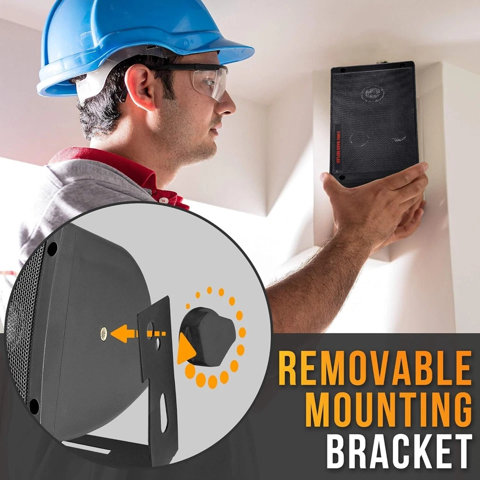 NUEVO (2) Par de altavoces de montaje en pared en superficie de 3 vías marina casa barco coche Jeep 4ohm Foto 2 de 4