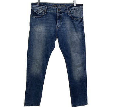 Mavi Jeans Mens Size 34 x 32 Jake Slim Skinny Leg Denim Medium Wash Distressed