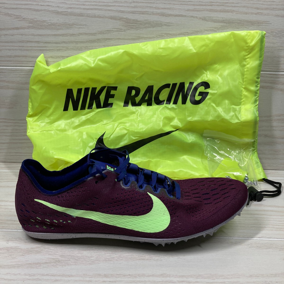 Nike Zoom Victory 3 Track Spikes Bordeaux Volt Men\'s Size 13 835997-600 Nike Zoom Victory 3 Track Spikes Bordeaux Volt Men main image 3