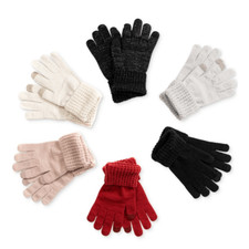 Style  Co Women's Waffle-Knit Shimmer Gloves, Created for Macy's
