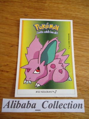 Pokemon Dunkin Boomer Trading Card Sticker 2000 Karte # 32 Nidoran Man