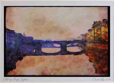 022017 Reflected Arch Bridge Limited Edition Aquarelldruck