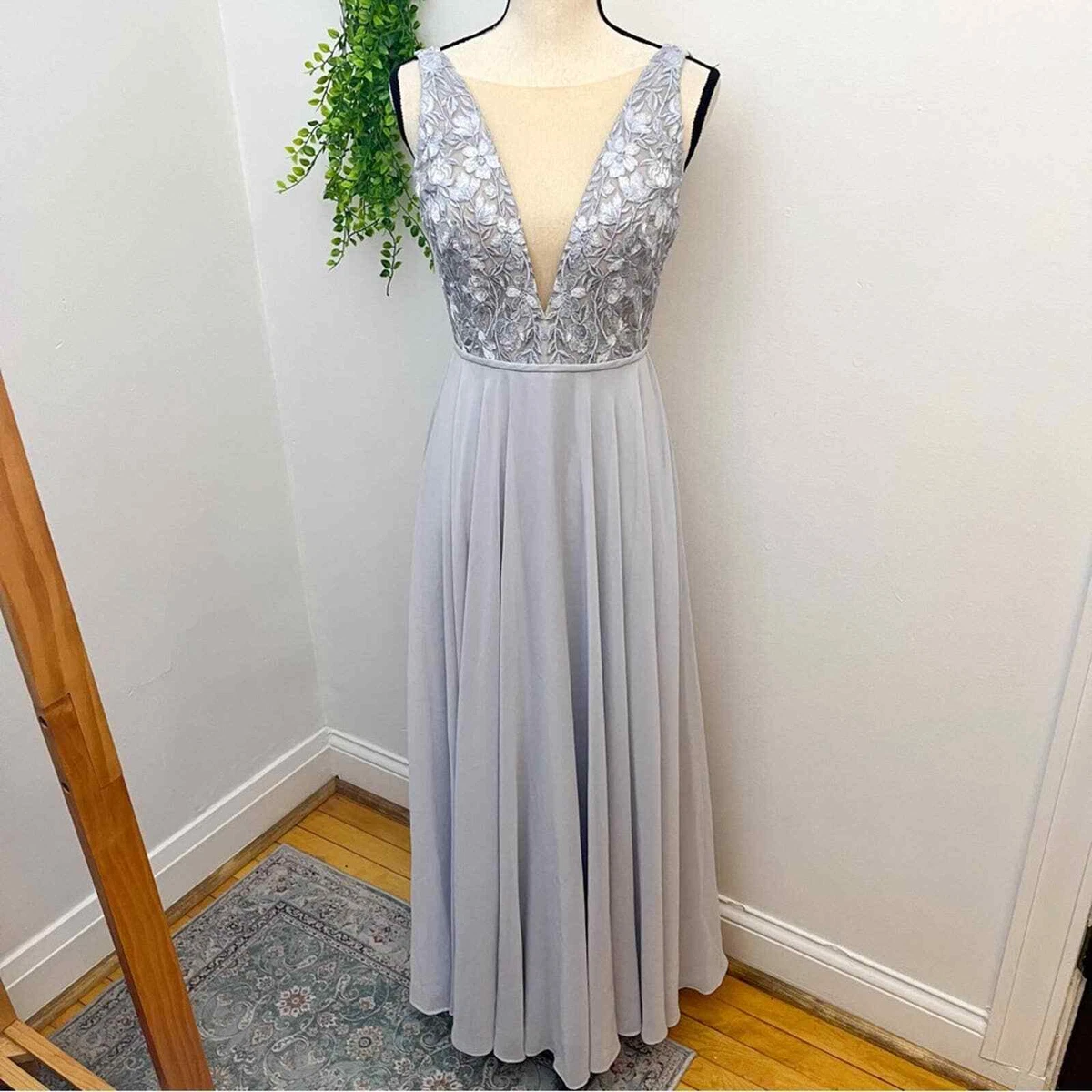 Jenny yoo hotsell embroidered long gown