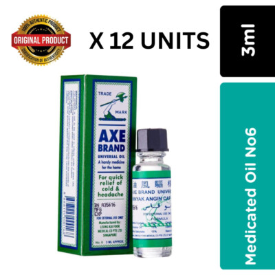 12X Axe Brand Universal Oil Relief Headache Nasal Congestion Common Colds 3mL