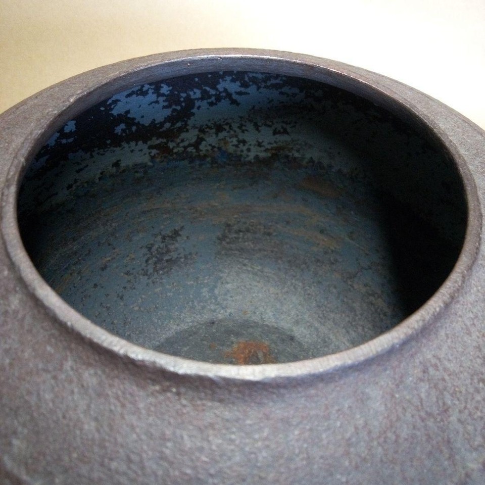 Japanese Chagama Tetsubin Ceremony Cast iron Pot Kama Kettle Size H17