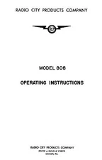 RCP 808 Tube Tester Manual