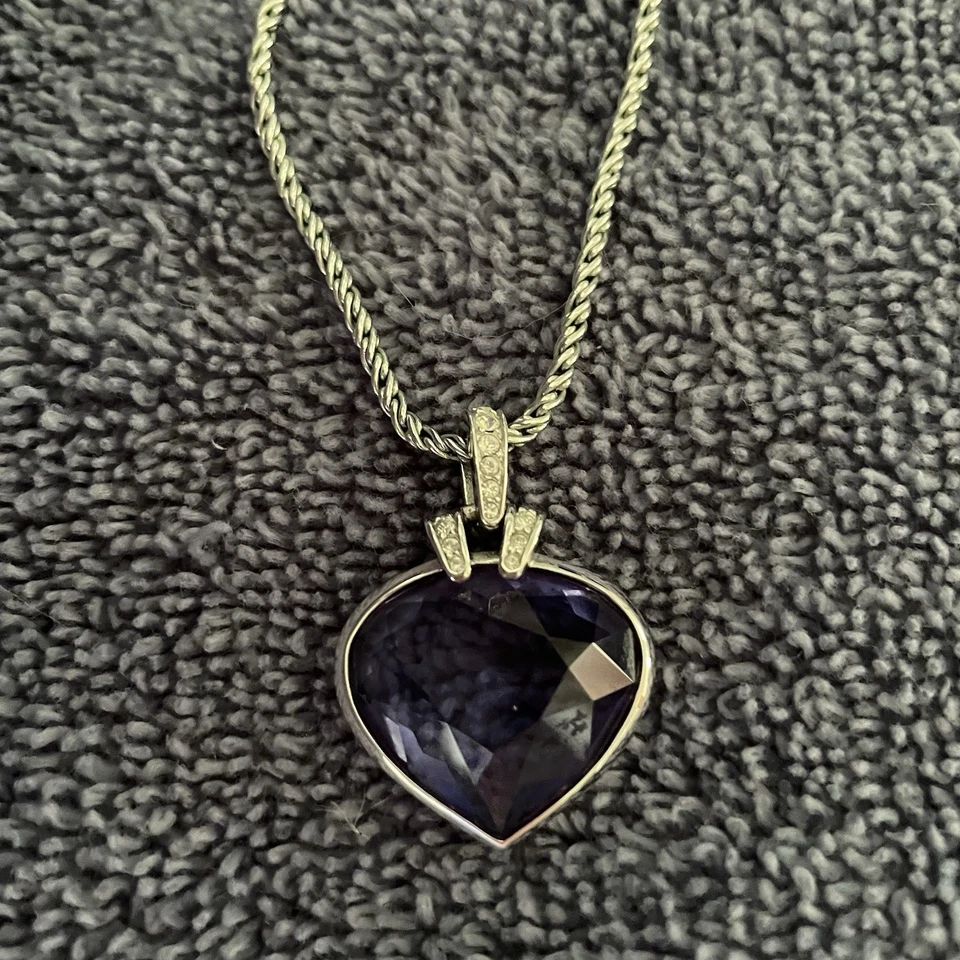 Collar Swarovski Corazón Oceánico Cristal y Tanzanita Colgante Damas 2007 Foto 3 de 4