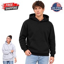 MEN'S HEAVY WEIGHT REGULAR FLEECE MEN WOMEN HOODIE SWEATER JACKET COUPLE HOODIE