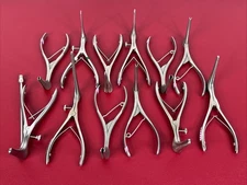 lot of  12 Medical  Stainless Steel Nasal Speculum  ENT