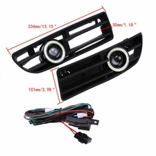 Left&Right LED Bumper Grille Fog Lights DRL Lamp For VW Bora Jetta MK4 1999-2004