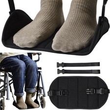 Wheelchair Foot Rest Hammock, footrest height adjust from 11  to 31  , Black