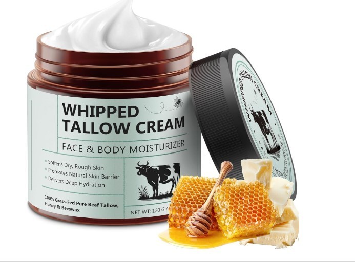 Whipped Beef Tallow Balm, Organic Beef Tallow for Skin, 100% Grass Fed