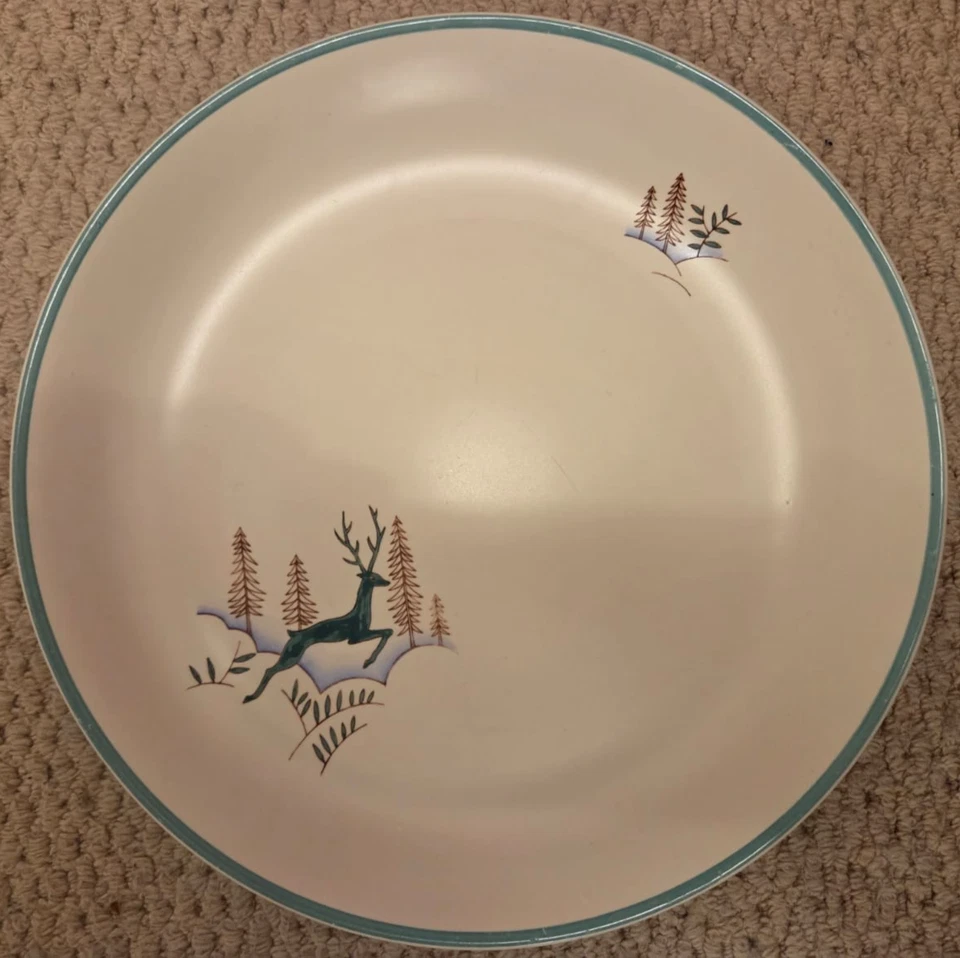Crown Devon  Fieldings Greenland / Leaping Deer Design Large Dinner Plate x 6 - Image 4 of 4