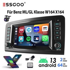 7'' Autoradio F&uuml;r Mercedes ML/GL Klasse W164 X164 GPS Navi Kamera 2+64GB Carplay