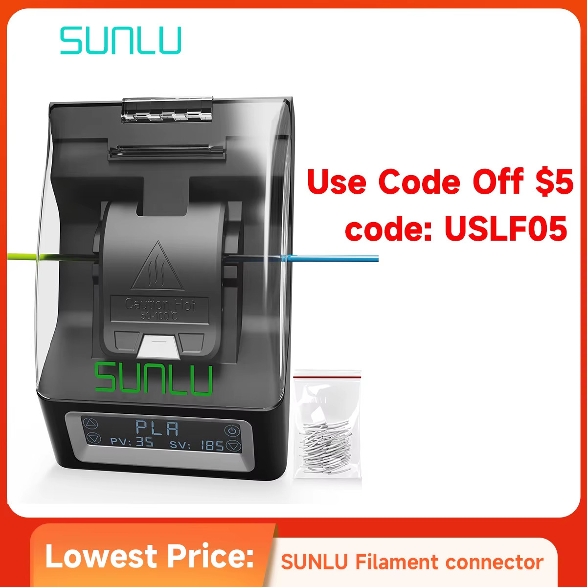 Filament Connector 1.75Mm Filament Fast Welding for Pla/Petg/Tpu/Abs/Pa/Nylon 20