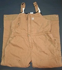 Womens Carhartt Weathered Duck Wildwood Bib Overalls XXL 20 Tall Brown