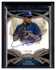 2014 Topps Tier One New Guard Autograph Chris Archer Auto TAMPA RAYS /181
